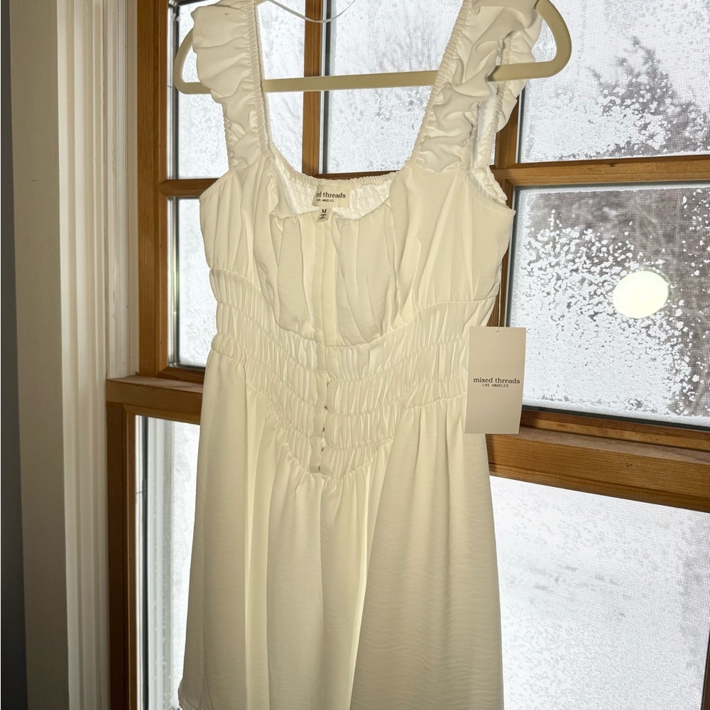 White Mini Dress by Mixed Threads